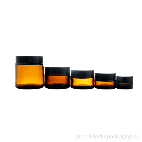 Jam Glass Jar Straight Sided Round Amber Glass Jar For Food & Cosmetic Manufactory